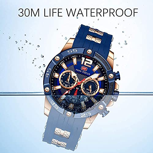 MFOCUSPro™ Men&#39;s Sport Analog Wristwatch - Chronograph, Silicone Strap, Waterproof Wristwatches MFOCUSPro™ 