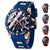 MFOCUSPro™ Men's Sport Analog Wristwatch - Chronograph, Silicone Strap, Waterproof Wristwatches MFOCUSPro™ Gold-Blue 