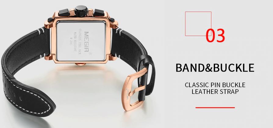 MGR™ Men&#39;s Stylish Leather Business Watch Casual Watch MGR™ Fashion 