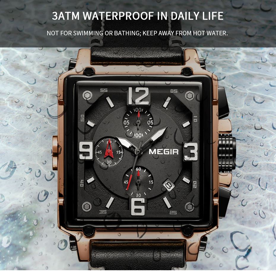 MGR™ Men&#39;s Stylish Leather Business Watch Casual Watch MGR™ Fashion 