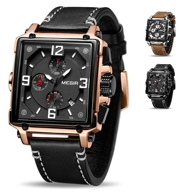 MGR™ Men&#39;s Stylish Leather Business Watch Casual Watch MGR™ Fashion 