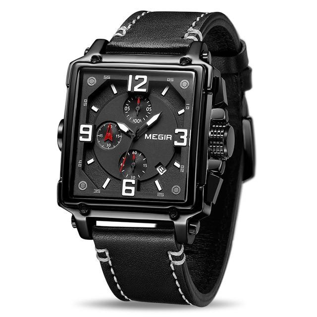 MGR™ Men&#39;s Stylish Leather Business Watch Casual Watch MGR™ Fashion Black 