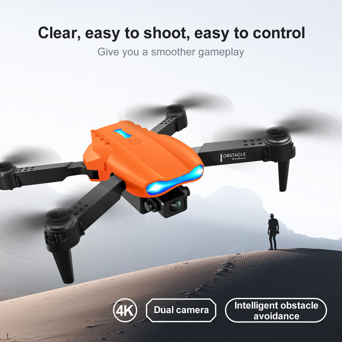 MMQuadAirX™ 5G Quadcopter GPS HD Dual Camera Drone - 4K, Pro, Foldable RC Camera Drone MMQuadAirX™ 