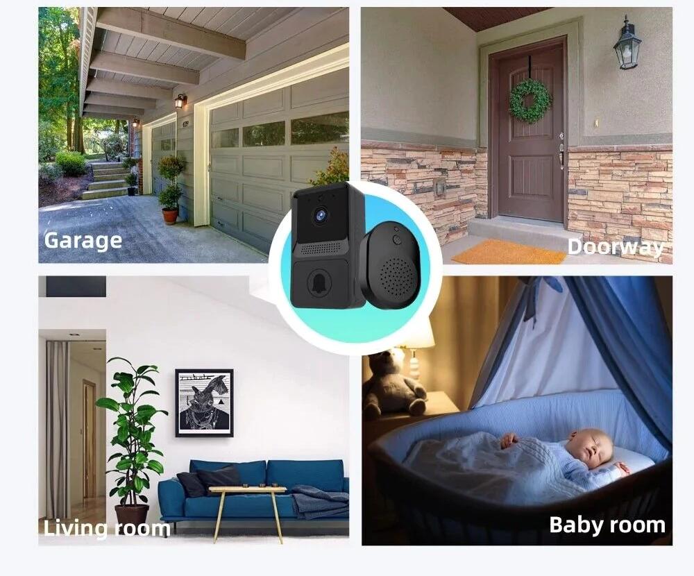 MMSecurify™ Smart HD Video Doorbell - Rechargeable Wireless, 2-Way Intercom, WiFi, Phone App, Cloud Storage smart doorbell MMSecurify™ 