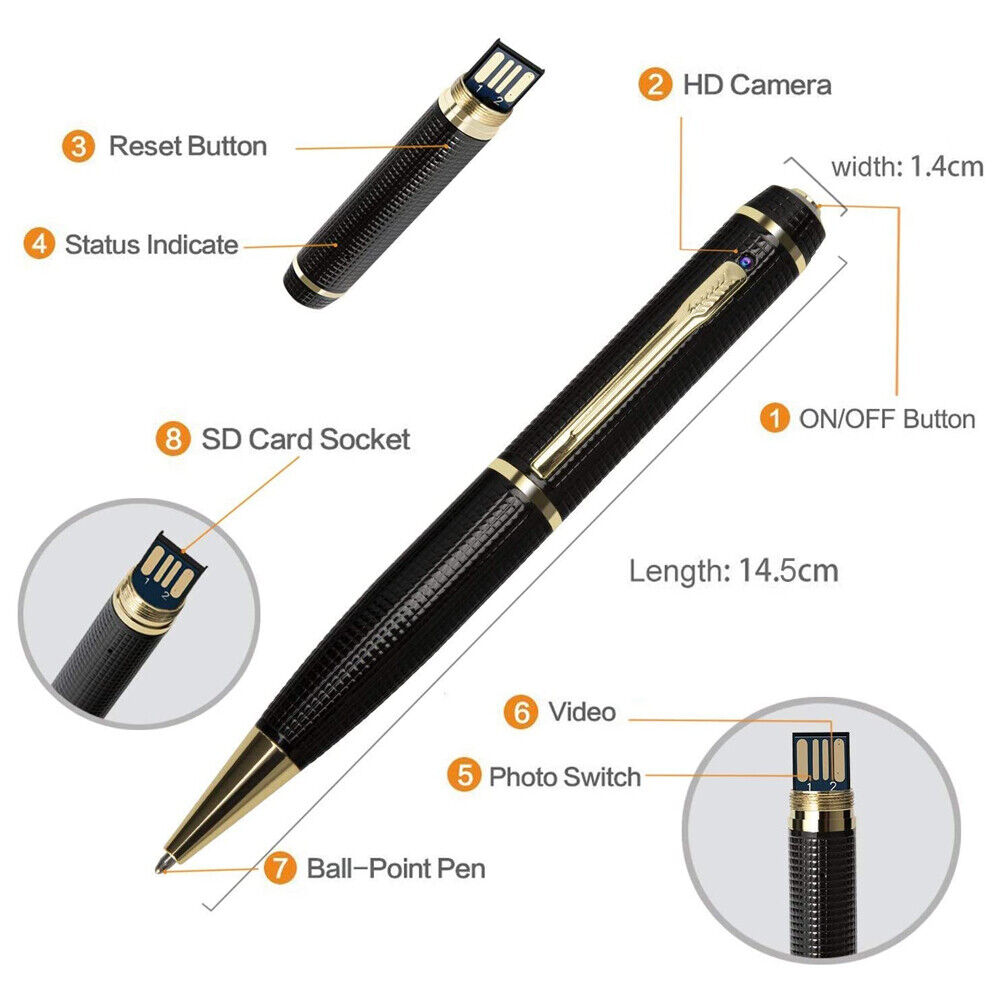MMSecurify™ Spy Pen Camera - HD 1080P, Hidden Mini Video Recorder, Portable Body Cam spy pen camera MMSecurify™ 