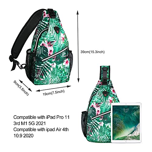 MOSXPro™ Women&#39;s Crossbody Shoulder Daypack - iPad Tablet, Palm Leaf Flower Sling Bag MOSXPro™ 