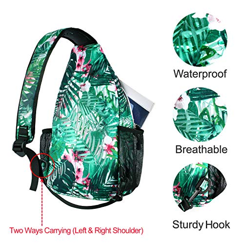MOSXPro™ Women's Crossbody Shoulder Daypack - iPad Tablet, Palm Leaf Flower Sling Bag MOSXPro™ 