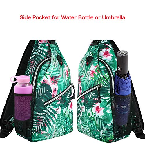 MOSXPro™ Women's Crossbody Shoulder Daypack - iPad Tablet, Palm Leaf Flower Sling Bag MOSXPro™ 