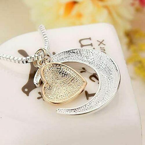 Mother's Day 'I Love You To The Moon & Back' Necklace Heart Pendant & Chain Gift Mother Gift SHINELUX™ 