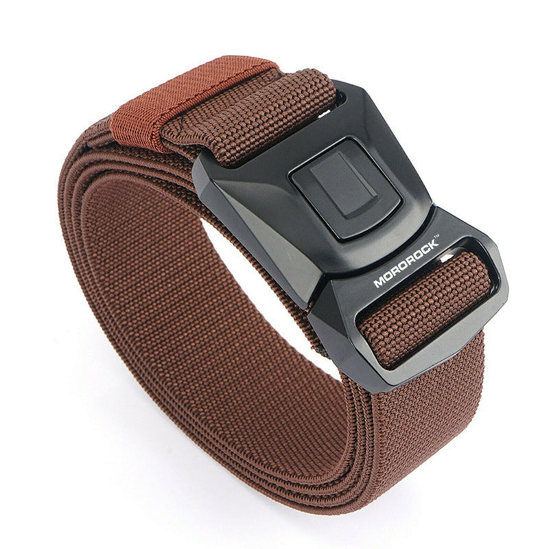 MROCKX™ Canvas Tactical Belt - Quick Release Aluminum Buckle | Survival Army Rigger Waistband tactical belt MROCKX™ Brown 