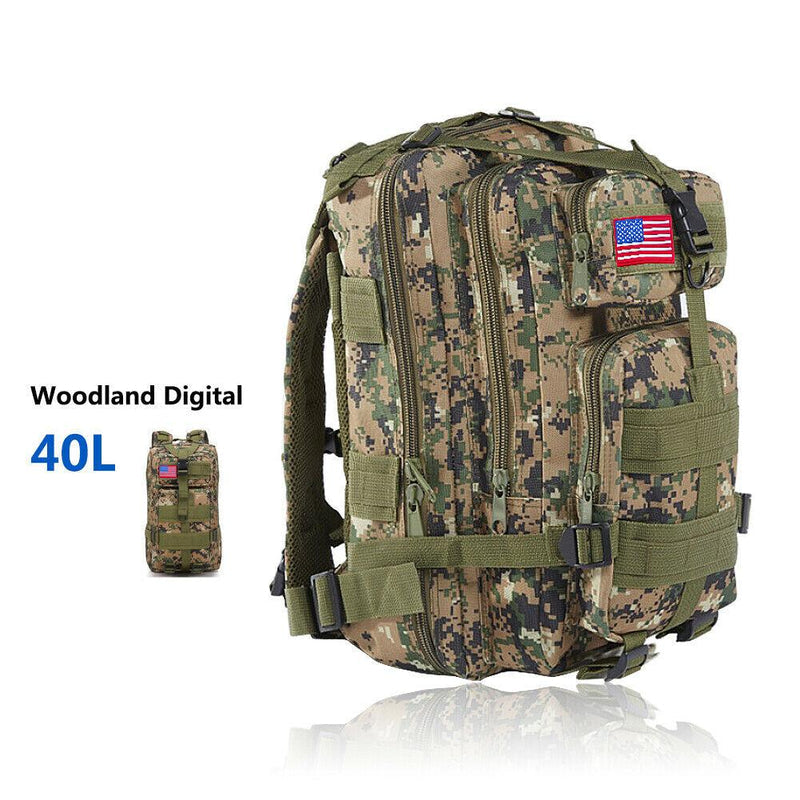 MROYALE™ 40L Military Tactical Army Molle Rucksack Assault Backpack tactical bag MRoyale™ Fashion Woodland Digital 
