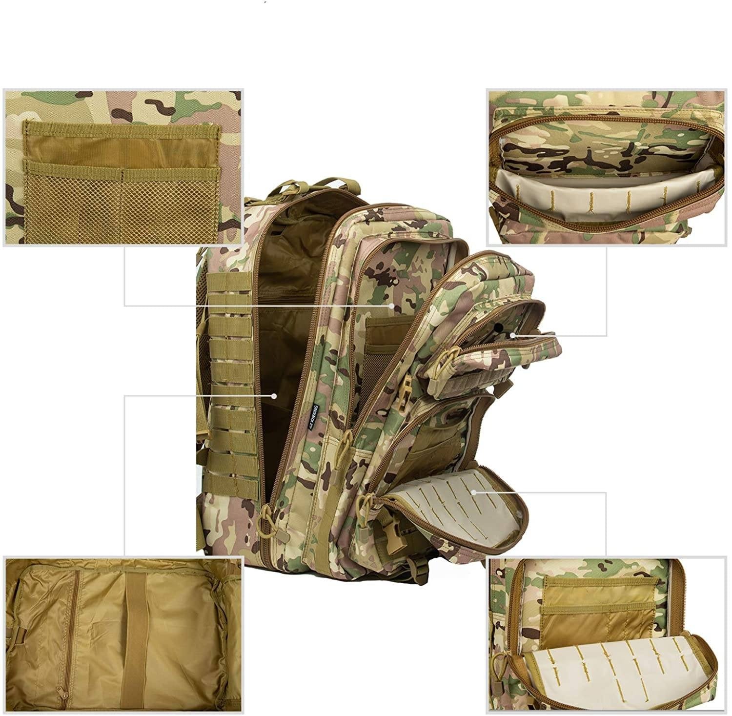 MROYALE™ 45L Tactical Outdoor Hiking Bag | 3 Day Bug Out Army MOLLE Backpack Rucksack Tactical Bag MRoyale™ 