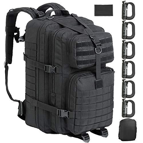 Link Military Backpack 45L Molle Army Tactical 3 Day Survival Waterproof  Outdoor Fishing Hiking Camping Bug Out Backpack 900D - Black CP