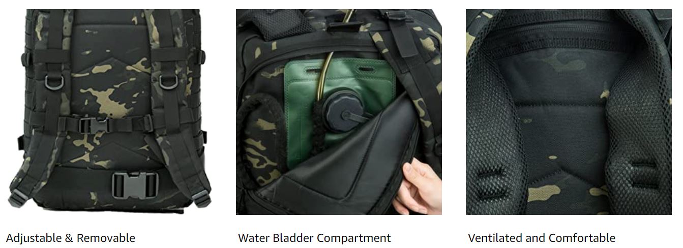 MROYALE™ 45L Tactical Outdoor Hiking Bag | 3 Day Bug Out Army MOLLE Backpack Rucksack Tactical Bag MRoyale™ 