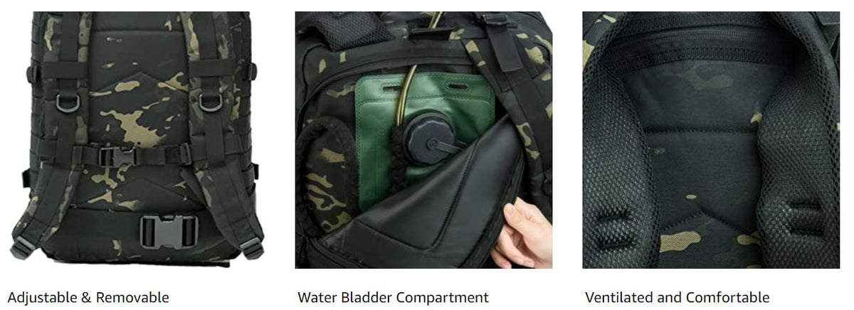 MROYALE™ 45L Tactical Outdoor Hiking Bag | 3 Day Bug Out Army MOLLE Backpack Rucksack Tactical Bag MRoyale™ 