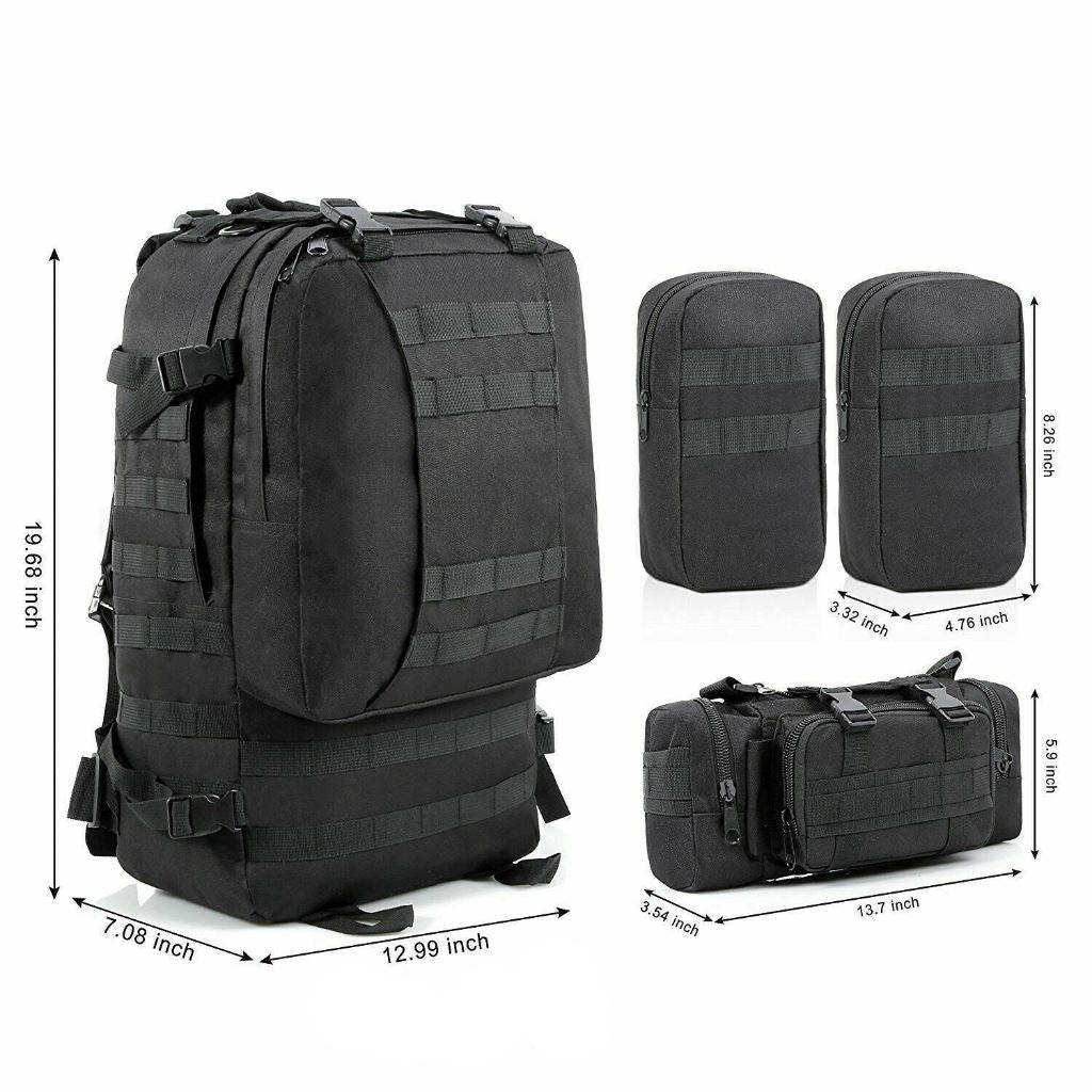 MROYALE™ 55L Outdoor Tactical Bugout Army Molle Rucksack Hiking Backpack tactical bag MRoyale™ Fashion 