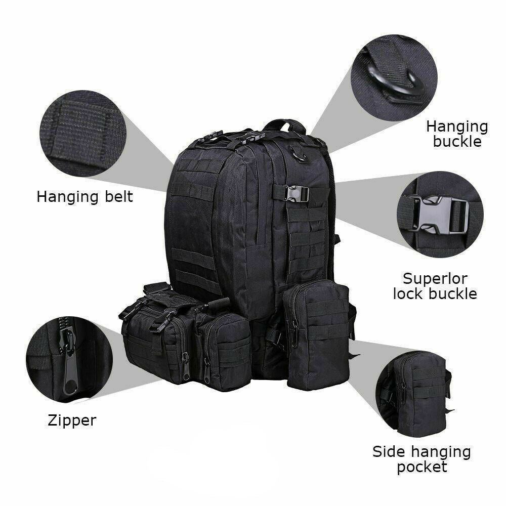 MROYALE™ 55L Outdoor Tactical Bugout Army Molle Rucksack Hiking Backpack tactical bag MRoyale™ Fashion 