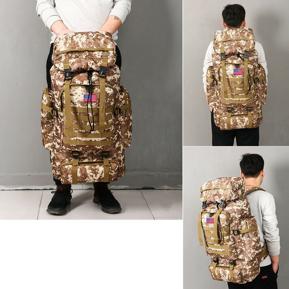 MROYALE™ 80L Outdoor Tactical Bugout Army Molle Rucksack Hiking Backpack tactical bag MRoyale™ 