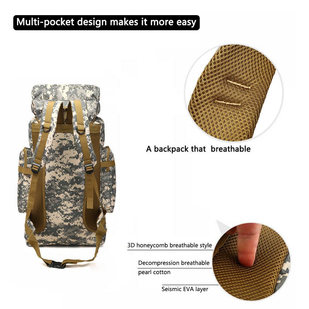 MROYALE™ 80L Outdoor Tactical Bugout Army Molle Rucksack Hiking Backpack tactical bag MRoyale™ 