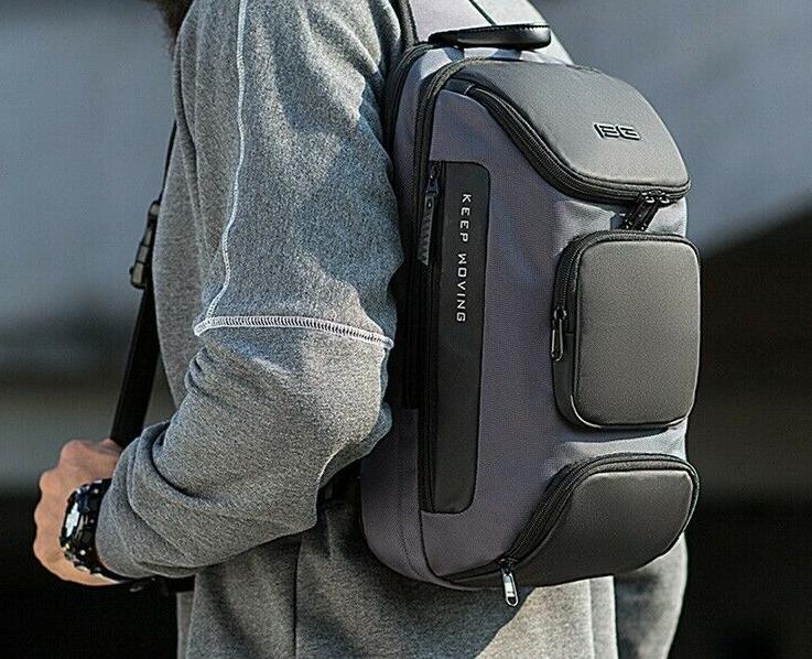 MROYALE BG™ Mini Sling Anti-Theft USB Men's Chest Crossbody Small Backpack sling chest bag MRoyale™ Fashion 