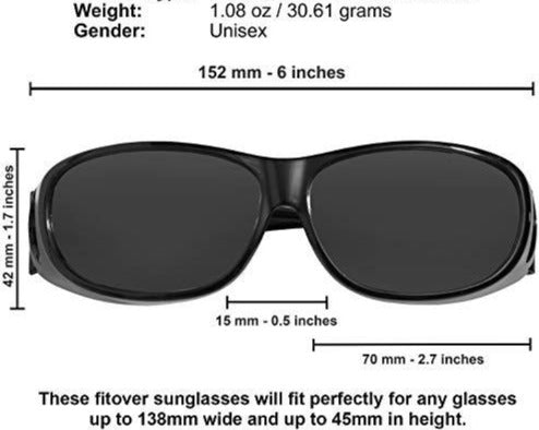 MROYALE™ 2-Pack Fit Over Polarized Sunglasses | Unisex UV400, Night + Peripheral Lens Sunglasses MROYALE™ 