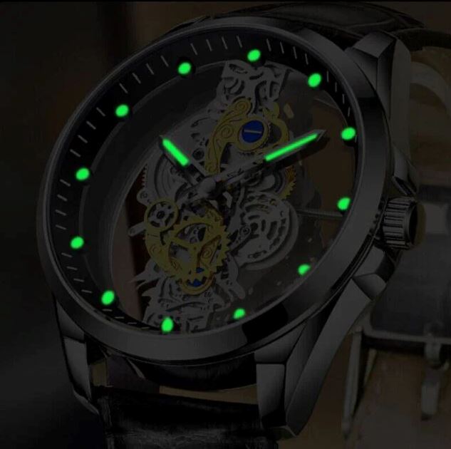 MRoyale™ Hollow Skeleton Stainless Steel Men&#39;s Watch: Quartz, Luxury Wristwatch wristwatches MRoyale™ 