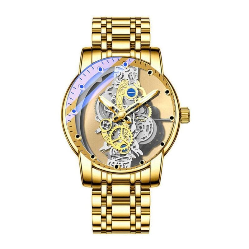 MRoyale™ Hollow Skeleton Stainless Steel Men&#39;s Watch: Quartz, Luxury Wristwatch wristwatches MRoyale™ 
