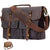 MROYALE™ Vintage Waxed Canvas/Leather 15.6" Laptop Crossbody Messenger Briefcase Messenger Bag MRoyale™ Fashion Grey 