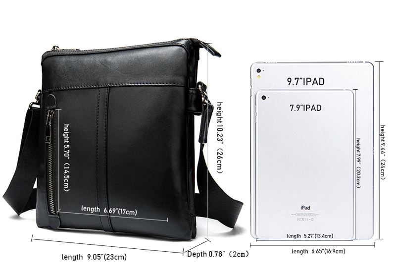 MROYALE™ Men&#39;s 100% Leather Crossbody Shoulder Messenger Satchel Bag messenger bag MRoyale™ Fashion 