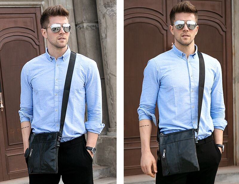 MROYALE™ Men's 100% Leather Crossbody Shoulder Messenger Satchel Bag messenger bag MRoyale™ Fashion 