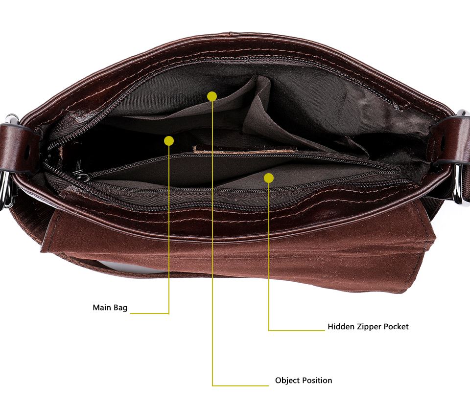 MROYALE™ Men&#39;s 100% Leather Crossbody Messenger Satchel Shoulder Bag messenger bag MRoyale™ Fashion 