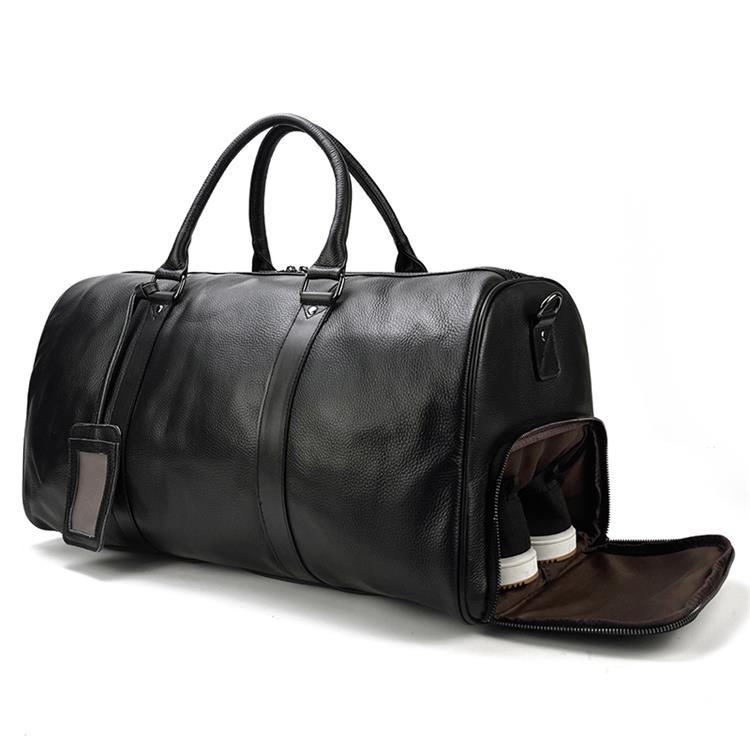 MRoyale™ Men's 100% Leather Duffle Weekend Travel Bag w/ Shoe Storage Duffle Travel Bag MRoyale™ Fashion 