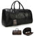 MRoyale™ Men's 100% Leather Duffle Weekend Travel Bag w/ Shoe Storage Duffle Travel Bag MRoyale™ Fashion Black (18") 
