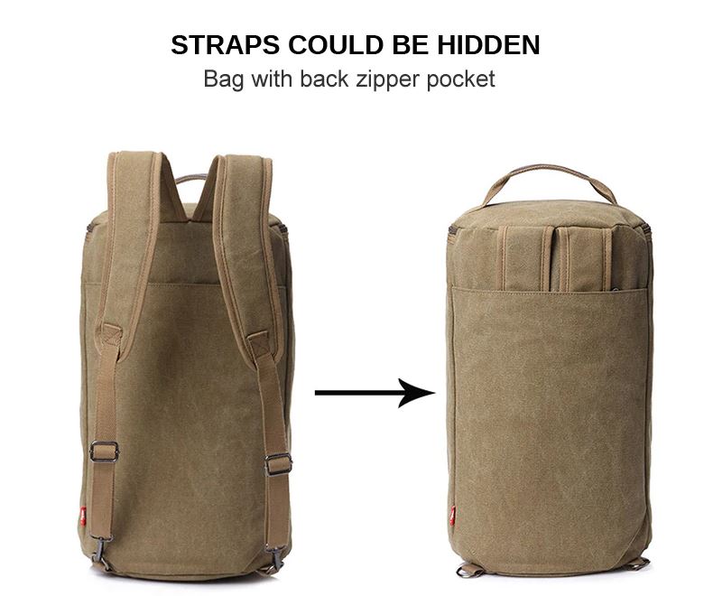 MROYALE™ Men&#39;s 3-in-1 Backpack Duffle Tote Outdoor Rucksack 35L Canvas Travel Bag Duffle Travel Bag MROYALE™ 