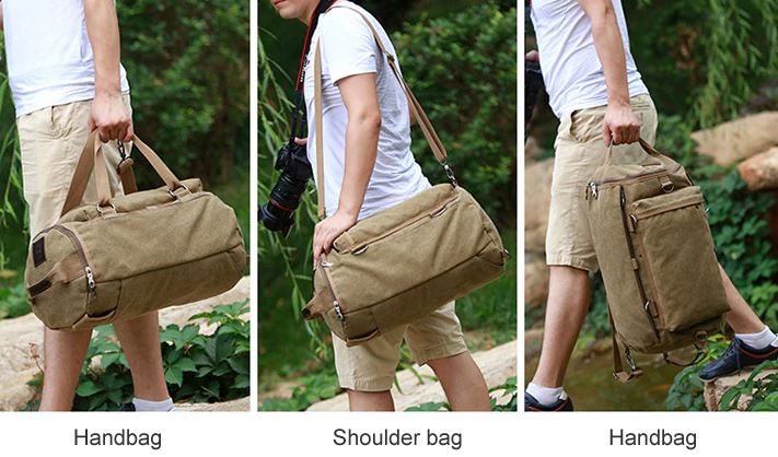 MROYALE™ Men&#39;s 3-in-1 Backpack Duffle Tote Outdoor Rucksack 35L Canvas Travel Bag Duffle Travel Bag MROYALE™ 