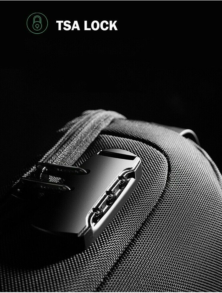 MROYALE™ Mini Sling Anti-Theft Lock USB Men&#39;s Chest Crossbody Small Backpack sling chest bag MRoyale™ Fashion 