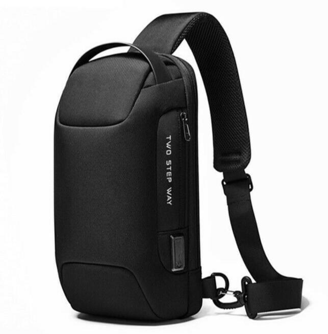 Anti Theft Sling Bag Backpack Black For Daily Life Travel Gray&Brown Large  Capacity Combination Lock Crossbody Bags 