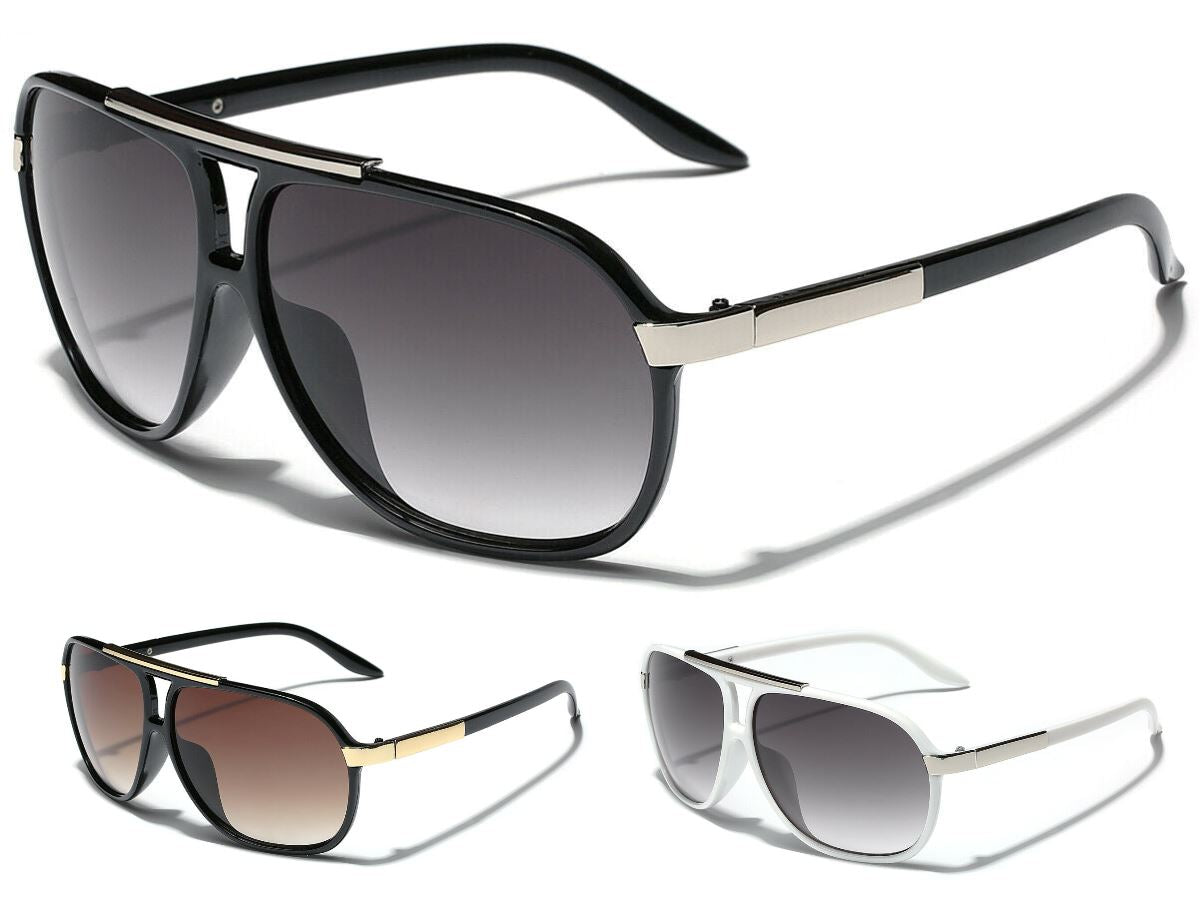 MROYALE™ Men's Aviator Vintage Sunglasses - UV400, Retro Pilot, Polyca -  EliteDealsOutlet