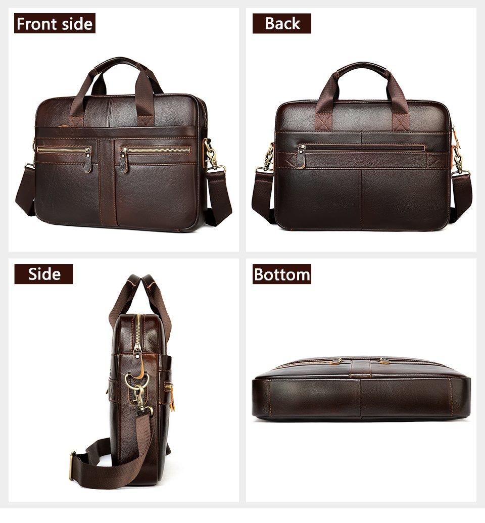 MROYALE™ Men&#39;s Briefcase Leather Messenger 14&quot;/15&quot; Laptop Crossbody Bag Messenger Bag MRoyale™ Fashion 