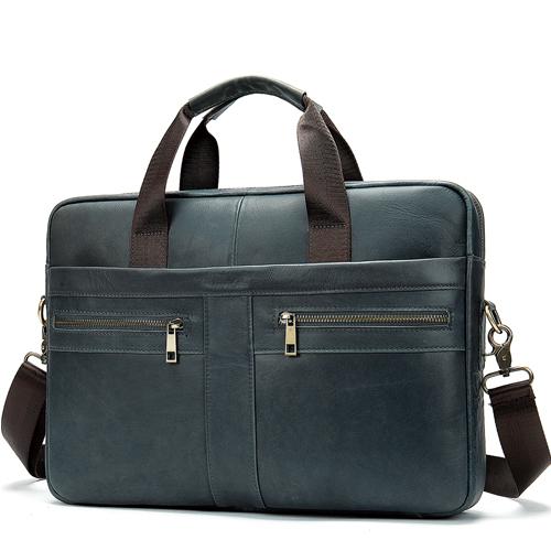 MROYALE™ Men's Briefcase Leather Messenger 14"/15" Laptop Crossbody Bag Messenger Bag MRoyale™ Fashion Gray 