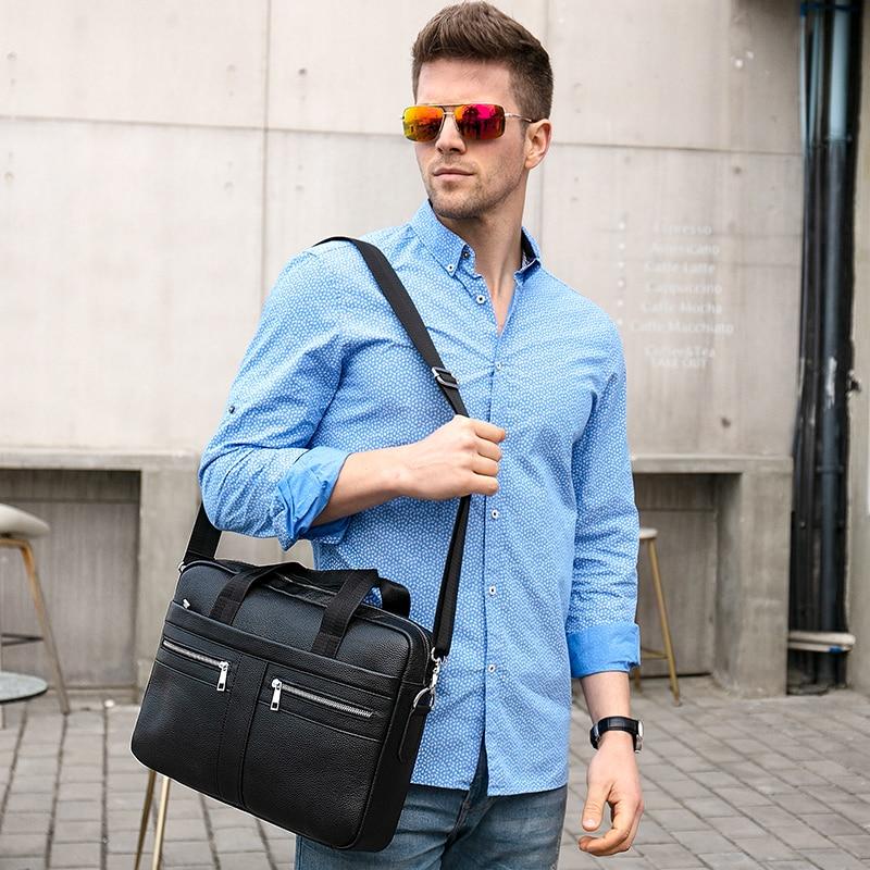 MROYALE™ Men's Briefcase Leather Messenger 14"/15" Laptop Crossbody Bag Messenger Bag MRoyale™ Fashion 