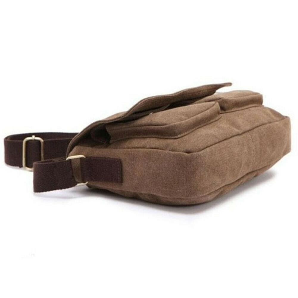 MROYALE™ Vintage Canvas Crossbody Messenger Bag - Men's Brown Outdoor messenger bag MRoyale™ Fashion 