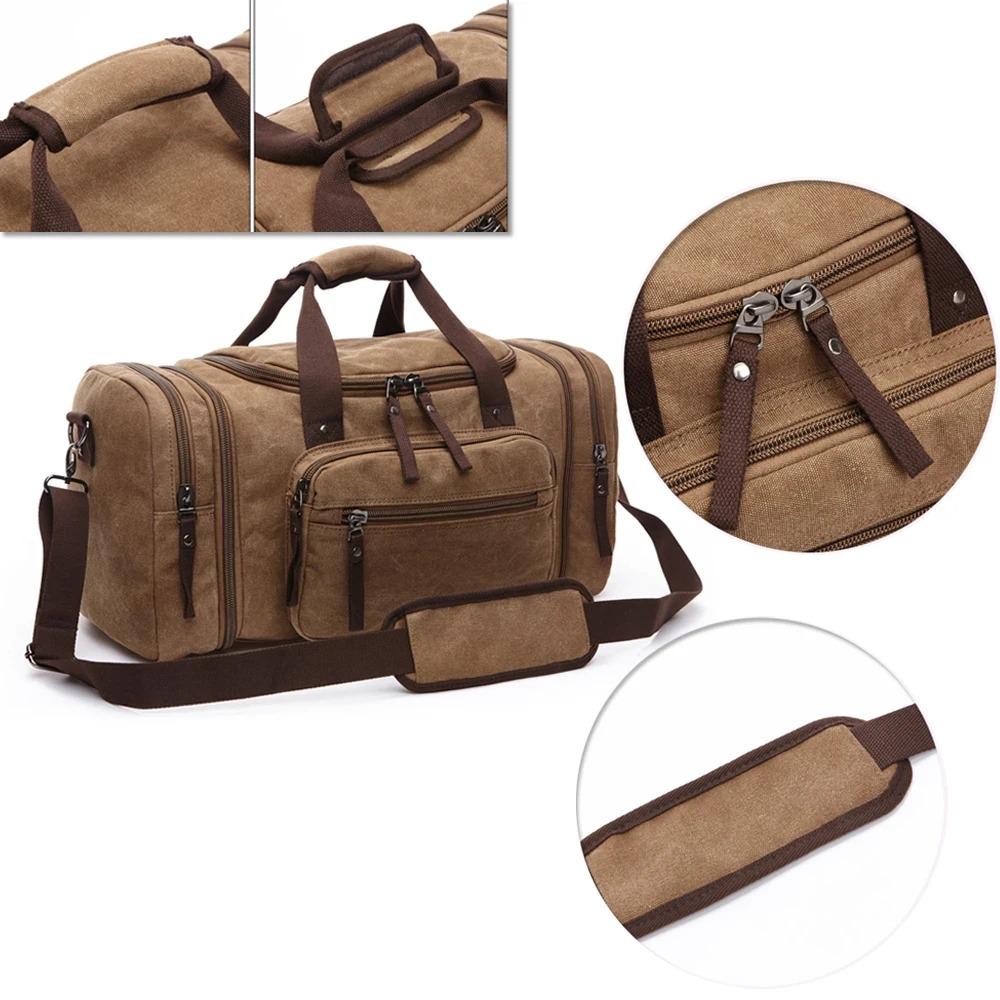 MRoyale™ Men&#39;s Canvas Expansion Duffle Weekend Travel Bag Duffle Travel Bag MRoyale™ Fashion 