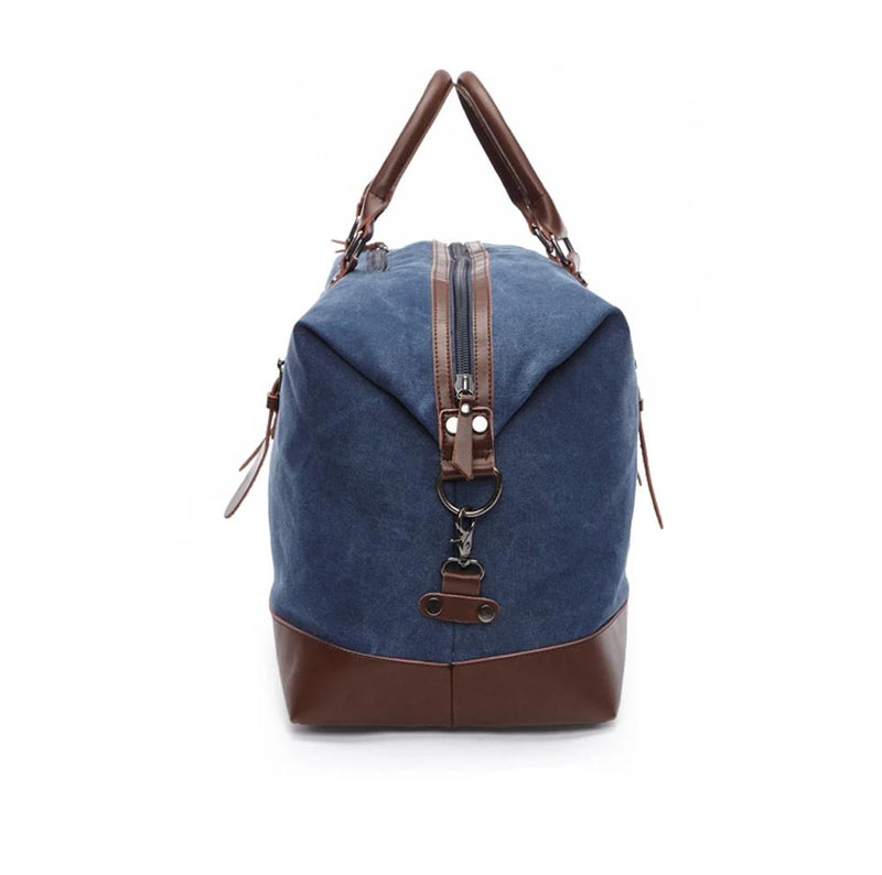 MRoyale™ Men's Canvas Leather Accent Duffle Weekend Travel Bag Duffle Travel Bag MRoyale™ Fashion 