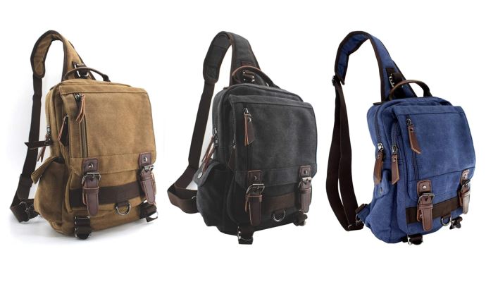 Mens Leather Mini Messenger Bag 4 Pockets Extra Small Crossbody Bag with  Adjustable Shoulder Strap