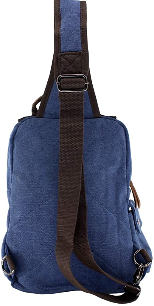 Versatile Crossbody Canvas Sling Bag Unisex Charcoal Backpack