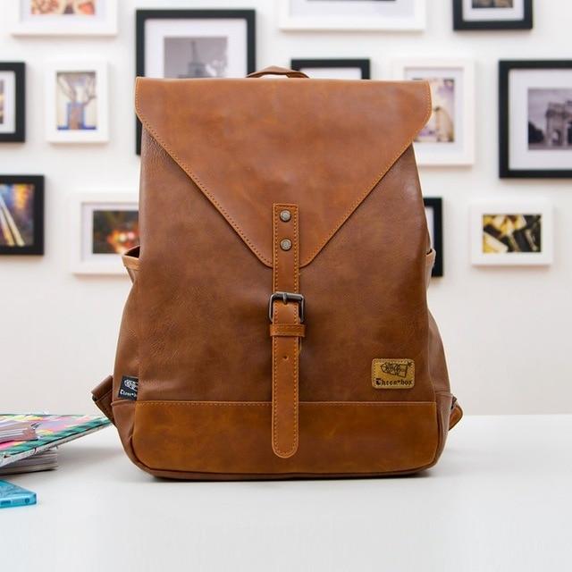 3BX™ Urban Men's Faux Leather Business/School Tablet Backpack Backpacks 3BX™ Urban Light Brown 