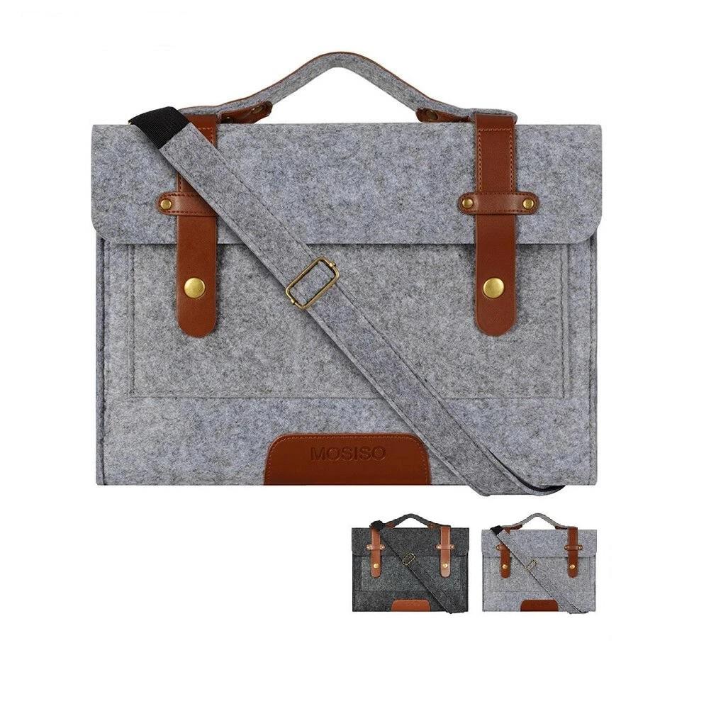 MROYALE™ Men's FELT 13" Laptop Messenger Crossbody Satchel Shoulder Bag crossbody MRoyale™ Fashion Gray 13" laptop 