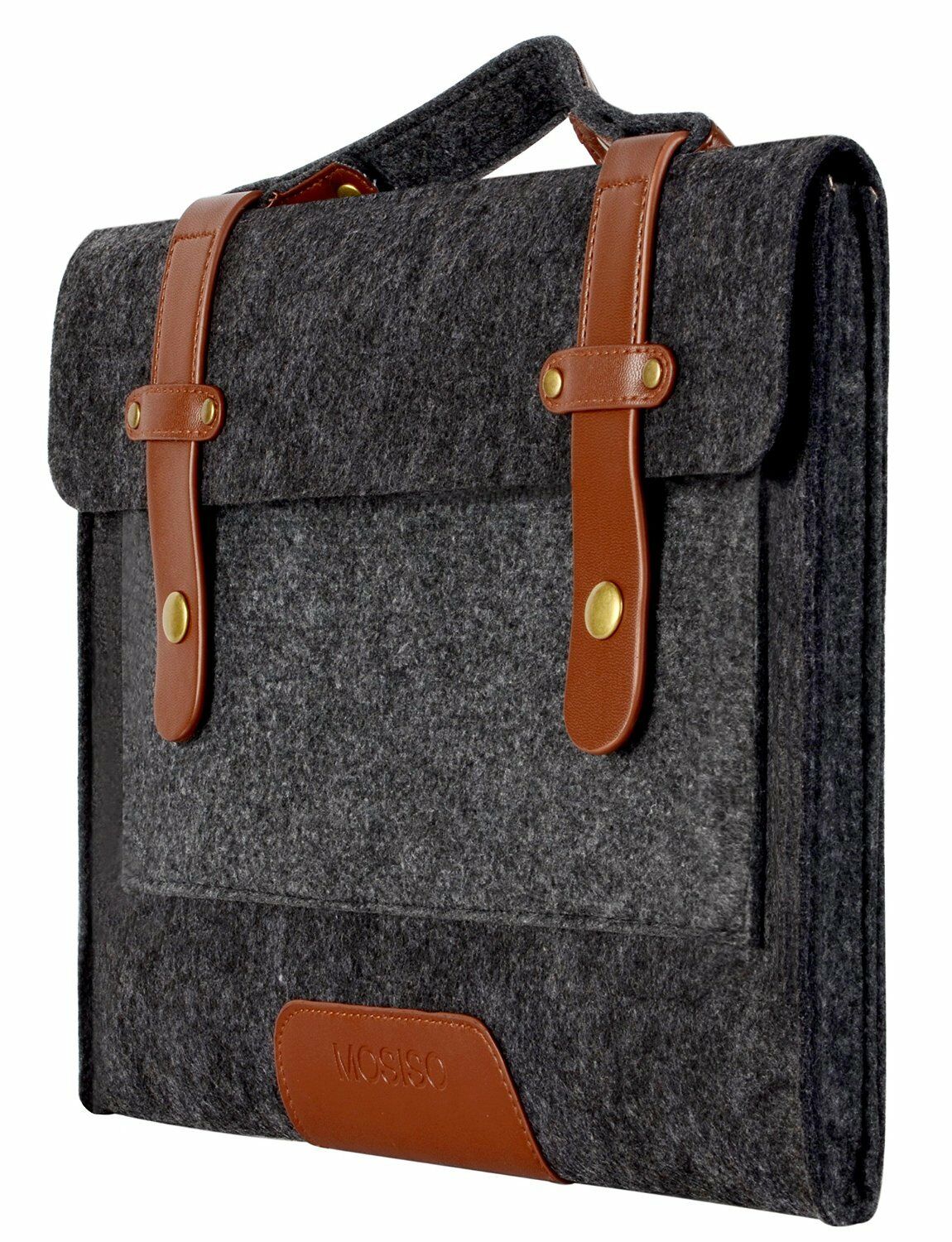 MROYALE™ Men's FELT 13" Laptop Messenger Crossbody Satchel Shoulder Bag crossbody MRoyale™ Fashion Black 13" laptop 