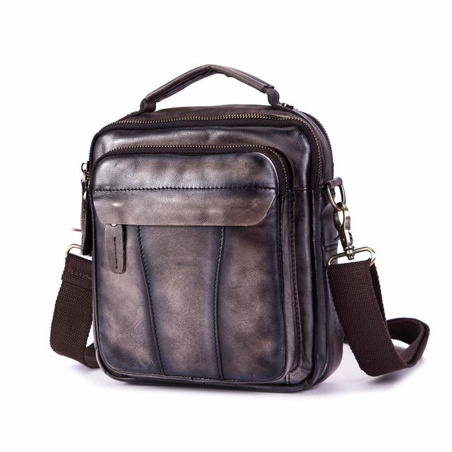 MRoyale™ Men's Leather 8" Crossbody Sling Messenger Chest Satchel Tablet Bag EliteDealsOutlet dark coffee 